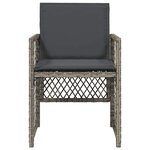 vidaXL Chaises de jardin avec coussins lot de 4 gris résine tressée