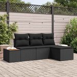 vidaXL avec oreiller Réglable 4 Pièces Noir 239 x 117 x 37 cm