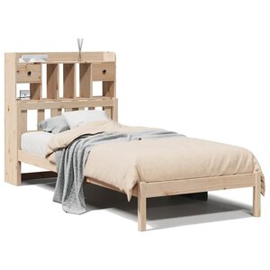 vidaXL Lit bibliothèque sans matelas 75x190 cm bois de pin massif
