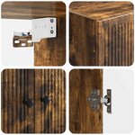 vidaXL Armoire Murale Chêne fumé 59 x 31 x 60 cm Bois d'ingénierie
