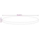 vidaXL Dessus de table Ø 70x3 8 cm rond bois massif de manguier brut