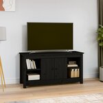 vidaXL Meuble TV Noir 103x36 5x52 cm Bois de pin massif