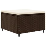 vidaXL Salon de jardin avec coussins 7 Pièces marron résine tressée