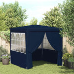 vidaXL Tente de réception avec parois latérales 2 5x2 5 m Bleu 90 g/m²