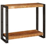 vidaXL Table console 90 x 33 x 75 cm Bois de manguier brut massif