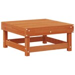 vidaXL Repose-pieds de jardin Pin massif Brun Ciré