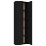 vidaXL Armoire de bureau Noir 60x32x190 cm Bois d'ingénierie