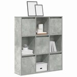 vidaXL Bibliothèque gris béton 89x24x101 5 cm bois d'ingénierie