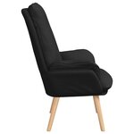 vidaXL Fauteuil relaxant en tissu noir