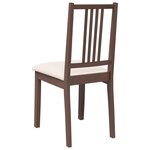 vidaXL Chaises à manger coussins 2 Pièces marron bois massif caoutchouc