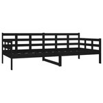 vidaXL Lit de jour sans matelas noir bois de pin massif 90x200 cm