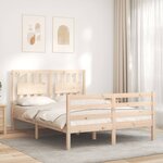vidaXL Cadre de lit sans matelas 120x200 cm bois massif