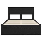 vidaXL Cadre de lit avec matelas Noir 160 x 200 cm Pin massif