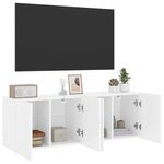 vidaXL Meubles TV muraux 2 Pièces blanc 60x30x41 cm