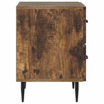 vidaXL Cabinet de chevet avec tiroir Chêne fumé 43 x 34 5 x 47 5 cm