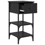 vidaXL cabinet de chevet Chêne noir 34x36x70 cm Bois d'ingénierie