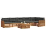 vidaXL Ensemble de canapés d'extérieur 7 pc Naturel et Anthracite