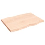 vidaXL Dessus de table bois massif non traité bordure assortie