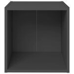 vidaXL Meuble TV gris 37x35x37 cm bois d’ingénierie