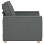 vidaXL Canapé Fauteuil Gris Foncé 100x78x84 cm Tissu