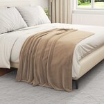 vidaXL Jeté Camel 130 x 150 cm Toison