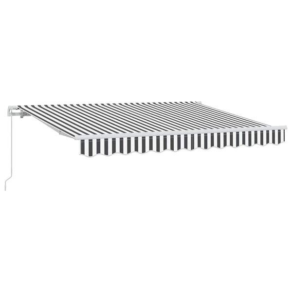 vidaXL Auvent Rétractable Anthracite 350 x 200 cm tissu