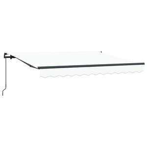 vidaXL Auvent Rétractable Blanc 250 x 200 cm tissu