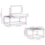 vidaXL Ensemble de canapés d'extérieur 3 Pièces Blanc et gris clair