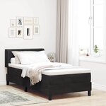 Lit à sommier box et matelas vidaXL Noir 90x190 cm Velours