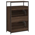 vidaXL Meuble à chaussures chêne marron 75x34x112 cm bois d'ingénierie
