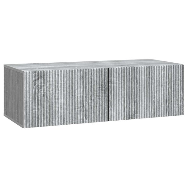 vidaXL Meuble TV mural 98 x 41 x 30 cm Sonoma gris Bois d'ingénierie