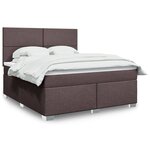 vidaXL Sommier à lattes de lit avec matelas Marron foncé 180x200 cm