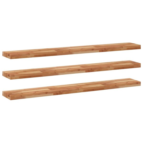 vidaXL Étagères flottantes 3 Pièces 120x20x4 cm acacia massif à l'huile