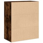 vidaXL Bibliothèque chêne fumé 60x30x71 5 cm bois d'ingénierie