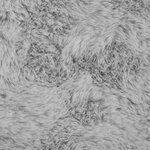 vidaXL Tapis en Fourrure Synthétique de Lapin Olite Gris Ø 80 cm