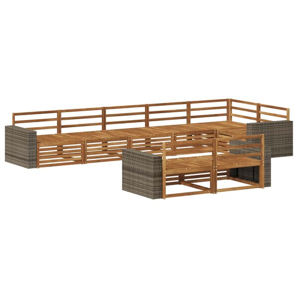 vidaXL Ensemble de canapés d'extérieur 8 pc Naturel