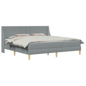 vidaXL Cadre de lit avec matelas avec tête de lit Polyester