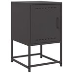 vidaXL Tables de chevet 2 Pièces noir 36x39x60 5 cm acier