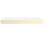 vidaXL Matelas de lit à ressorts ensachés fermeté moyenne Crème 90x200x20cm Similicuir