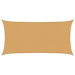 vidaXL Voile d'ombrage 160 g/m² rectangulaire sable 2 5x5 m PEHD