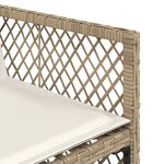 vidaXL Ensemble à manger de jardin et coussins 9 Pièces beige Poly rotin