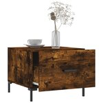 vidaXL Tables basses 2 Pièces chêne fumé 50x50x40 cm bois d'ingénierie