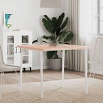 vidaXL Dessus de table 80x80x2 5 cm carré bois massif de hêtre