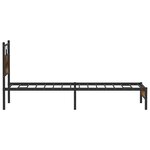 vidaXL Cadre de lit sans matelas chêne fumé 75x190cm bois d'ingénierie