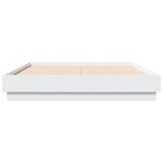 vidaXL Cadre de lit avec lumières LED blanc 120x190 cm