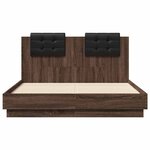 vidaXL Cadre de lit sans matelas chêne marron 120x190 cm