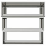 vidaXL Cache-pot de jardin Argent 90 x 90 x 35 cm Acier galvanisé