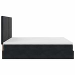 VidaXL Cadre de lit ottoman avec matelas noir 180x200cm velours