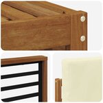 vidaXL Ensemble de canapés d'extérieur 5 pc Naturel et Crème