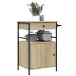 vidaXL Chariot de cuisine chêne sonoma 56x43x89 5 cm bois d'ingénierie